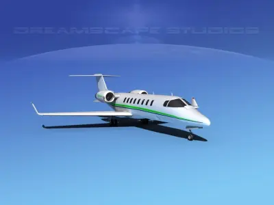 LearJet 45 V08 3D model