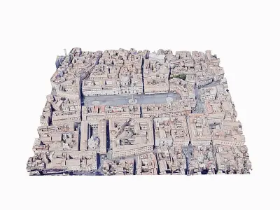Navona Square - city - Rome Low-poly 3D model
