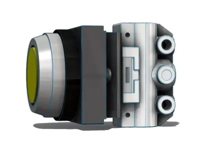 Botao Comando Verde Schmersal VM130 01 33A Green Command Button 3D model