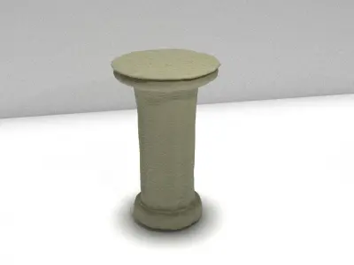 Pedestal stone column Low-poly 3D model