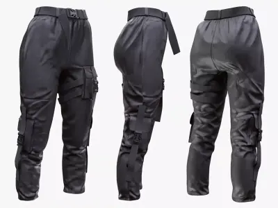 Pants Holster 230 - All MH Bodies - UE5 Skeletons - Rigged Low-poly 3D model