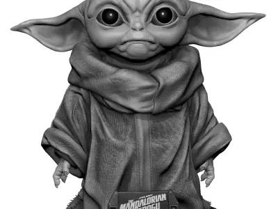 STAR WARS Grogu Portrait Bust 3D print model