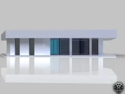 Modern Building Low-poly 3D model