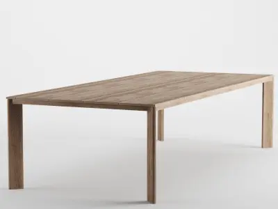 Wooden dining table Free 3D model