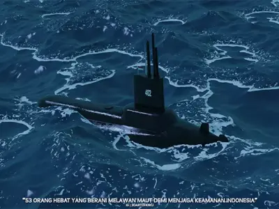 Submarine KRI Nanggala 402 Low-poly 3D model