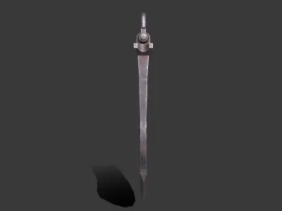 swinging blade trap Low-poly 3D model
