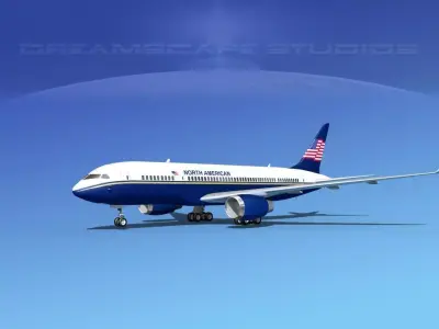 Boeing 787-8 North American Airlines 3D model
