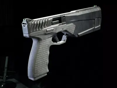 PBR - Maxim 9 Suppressed Pistol - Game-Ready 3D Asset Low-poly 3D model