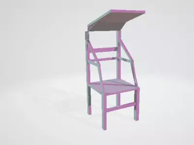 Chara chair with canopy 3D model
