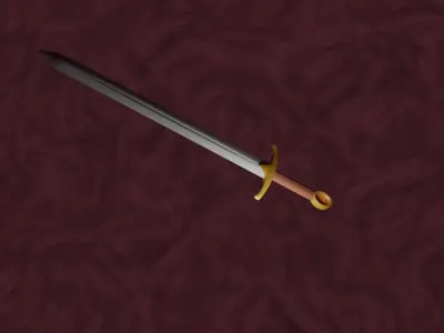 Knight Templar Medieval Sword Free 3D model