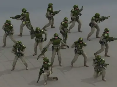 Imperial Army Future Soldiers 3D model