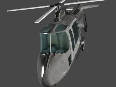Helicopter 01 Low-poly 3D model