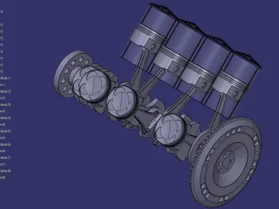 AMG Benz V8 Engine 3D model