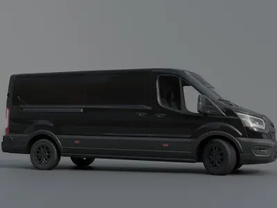 Generic cargo van Low-poly 3D model