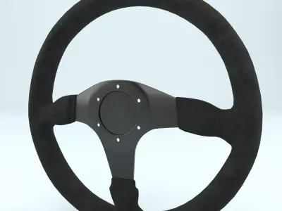 Steering Wheel Sparco R375 Black 3D model