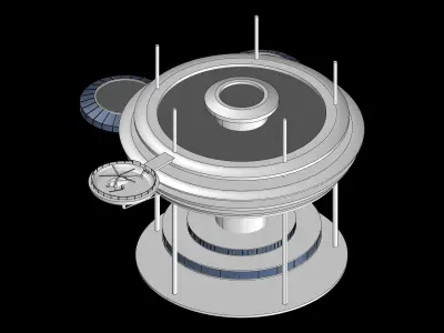 Dubai - Water Discus Hotel 3D model