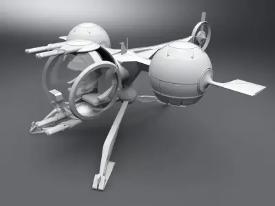 Oblivion Bubbleship Flyer Scale model 3D print model