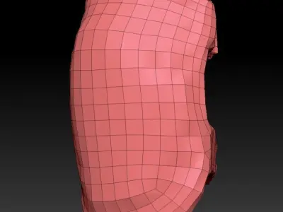 Military knee khaki pads 06 Low-poly 3D model