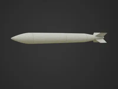 B61-12 Tactical Nuclear Bomb Low-poly 3D model