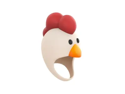 Prop073 Chicken Hat 3D model