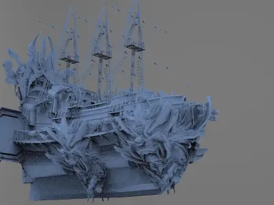 Dragon Queens Airship Grand 1 3D model