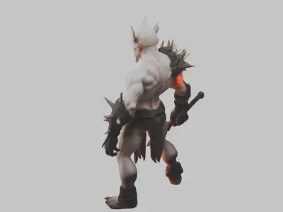 Monster Warrior Character Low-poly 3D model