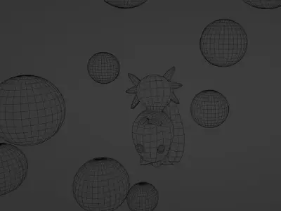 Cute low poly Axolotl Low-poly 3D model