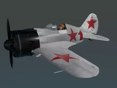 Polikarpow I 16 Rata in Winter Camoflage 3D model