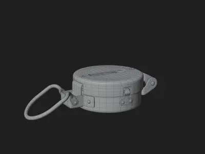Old Lensatic Compass 3D model