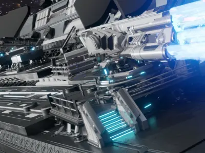 The Juggernaut Sci-Fi Cannon 3D model