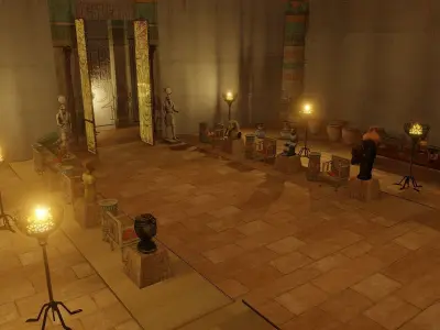 Ancient Egypt Palace Set 3D model