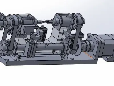 A rotary clamp positioning mechanism device 3D model