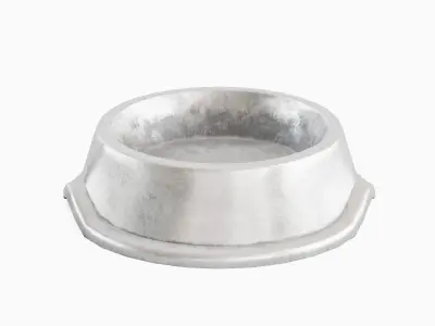 Metal Dog Bowl 05 Low-poly 3D model