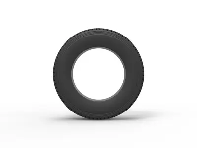 Semi truck tire 12 Scale 1 to 25 3D print model