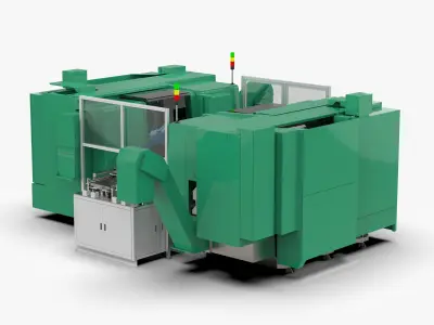 Automatic Double Station Lathe Loading and Unloading Machine Free 3D model