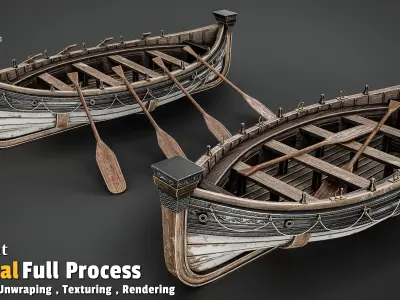 Lifeboat Low-poly 3D model