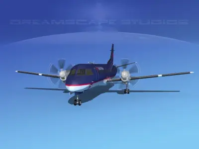 SAAB 2000 British Midland 3D model