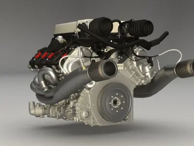 Audi R8 V10 FSI engine 3D model