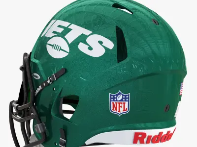 Riddell speed helmet new york jets 3D model