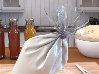 Piping Bag Filled with Frosting 3D model