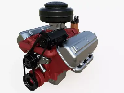 Vintage HEMI engine 3D model