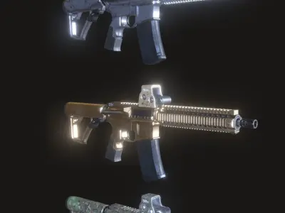 MK18 Weapons Pack Free 3D model