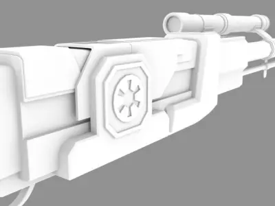 Star Wars The Mandolorian Amban Rifle Low-poly 3D model