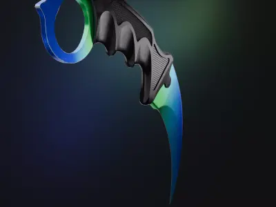 Karambit Knife Game Ready PBR Low Poly Low-poly 3D model