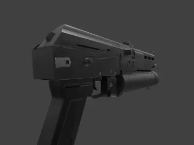 PP-19 Bizon Low-poly 3D model