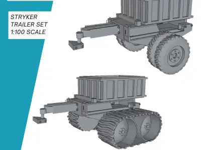 Stryker Trailer Set 3D print model