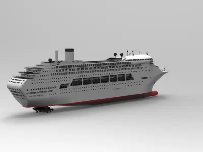  Cruise ship passenger ship 3D model