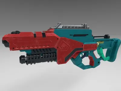 Sci-Fi Rifle Gun - Low poly Low-poly 3D model