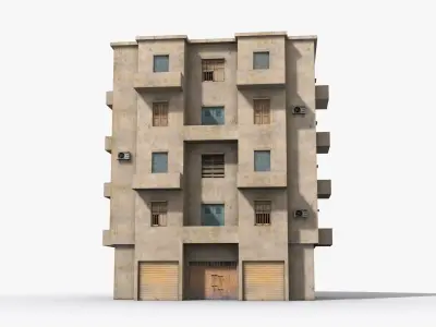 Arab Middle East Building x12 Low-poly 3D model