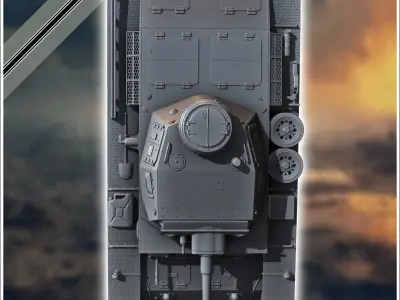 Panzer III Ausf F - miniatures tabletop scenery 3D print model